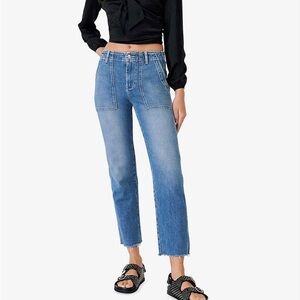 Maje‎ Preuve Tapered Low-Rise Stretch Organic-Cotton Jeans Size 24